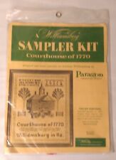 New ListingWilliamsburg Sampler Kit Courthouse of 1770 by Paragon Needlecraft # S-155