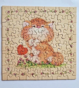 VTG Springbok Smitten Kitten Cat Mini Jigsaw Puzzle Hallmark Complete Set Box - Picture 1 of 11