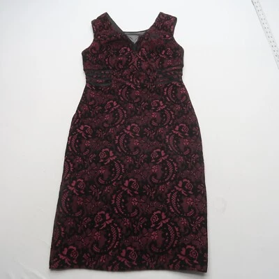 Vestido En Focus Studio 10 Terciopelo Burnout Floral Oscuro Cuello en V Evento Elegante Gótico Foto 1 de 4