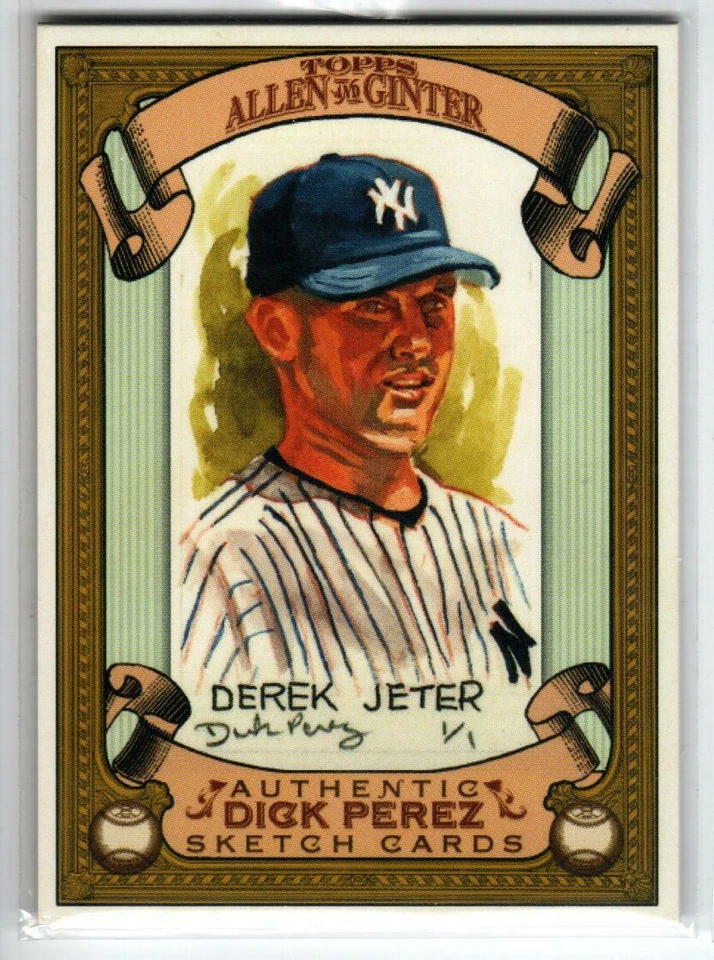 2007 Topps Allen and Ginter Dick Perez #19 Derek Jeter (ref 235537) - Image 1 of 1