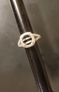 1.25CT Cushion Halo Split Shank Diamond Engagement Ring Mounting 14K White Gold - Picture 1 of 10