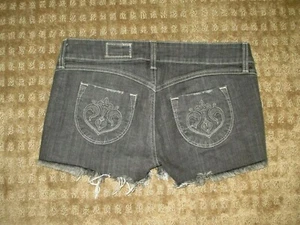 Siwy Camilla Shorts in Journey Faded Grayish Black Frayed Hem- Size 28- EUC - Picture 1 of 3