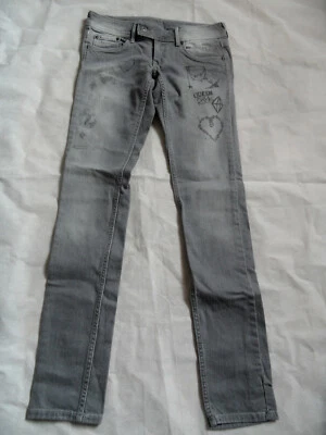 PEPE JEANS geniales vaqueros ajustados con estampado NICOLE Junior gris talla 16 J EXCELENTE kLi721 Foto 1 de 3