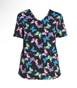 Scrubstar Women's Butterfly V-Neck Premium Scrub Top Stretch many sizes NEW - Picture 1 of 8