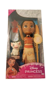 Muñeca cantora Disney Princesa Moana 14 pulgadas incluye Animal Friends Pua y Heihei - Imagen 1 de 3