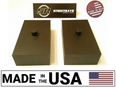 [SR] PARA Chevy GMC C1500 K1500 Suburban Dodge RAM 4x4 1.5" Kit de bloques de elevación trasera Foto 1 de 2