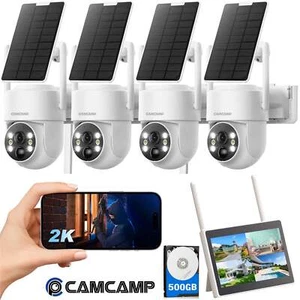 Wireless Solar & Battery Security Camera System with Solar Panel WIFI PIR Detect - Picture 1 of 10