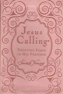 NEW Jesus Calling Deluxe Pink Leatherflex Edition Small Book Sarah Young Peach - Imagen 1 de 3