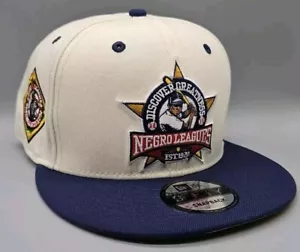 Cappello New Era MLB The Show 24 Negro Leagues Snapback Cap Bianco/Navy Regolabile Nuovo - Foto 1 di 5
