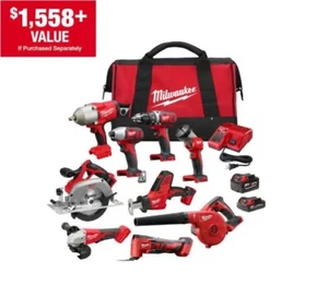 M18 18-Volt Lithium-Ion Cordless Combo Kit 9-Tool (2 extra batteries) - Picture 1 of 10