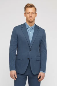 BONOBOS Lightweight Italian Stretch Cotton Suit Jacket Men 40R Slim Salvador Blu - Picture 1 of 17