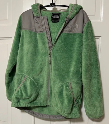 Sudadera con Capucha The North Face Oso para Niña Cremallera Completa Polar en Verde Menta y Gris Talla XL Foto 1 de 3