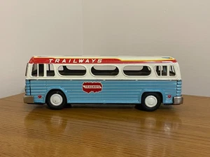 Autobús de juguete de hojalata Trailways T.N Nomura Japón autobús escaso NA-91 - Imagen 1 de 8