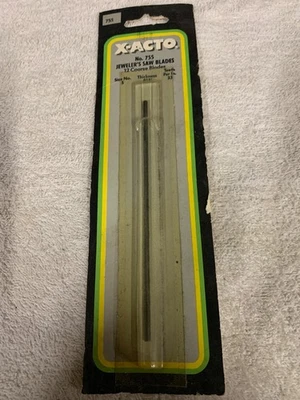 X-ACTO® Vintage #755 Jewelers Saw Course #5,015” 12 hojas en cada paquete Nuevo de Lote Antiguo Foto 1 de 4