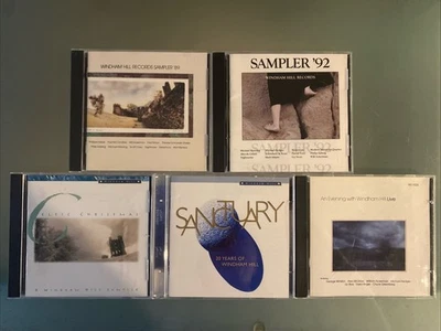 Windham Hill 5 LOT: Records Sampler ‘89 & ‘92, Sanctuary, Live, Celtic Xmas - Bild 1 von 4