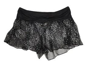 Girl's Capezio Future Star Tutu Skirt Shorts Metallic Silver Butterflies Medium - Picture 1 of 3