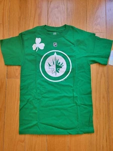 NHL Reebok Winnipeg Jets St Patrick Day T Shirt Small - Picture 1 of 4