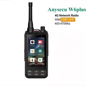 Radio de red ANYSECU W6plus 4G DMR UHF 400-470Mhz Walkie Talkie Zello/PTT real - Imagen 1 de 16