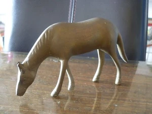 Pferd Bronze / Messing Figur Statuette ca. 13,2cm Pony Hengst Stute Skulptur - Bild 1 von 3