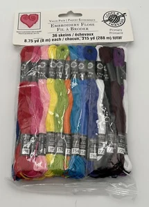 Loops & Threads Cotton Embroidery Floss Cross Stitch Thread 36 Skeins - NEW - Picture 1 of 6