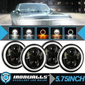 4 PIEZAS 5.75" 5-3/4 LED Faros Ojos de ángulo de haz alto/bajo para Chevy Impala El Camino - Imagen 1 de 12
