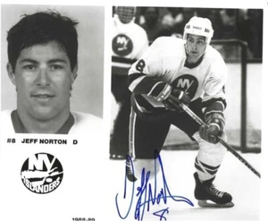 Autographed  JEFF NORTON  8x10 New York Islanders Photo w/COA - Picture 1 of 1