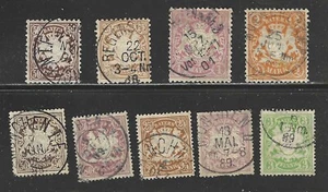 SELLOS DE BAVIERA #52..71 -- (9) ESCUDO DE ARMAS -- Caja de armas 95v+h -- 1881 -- USADO - Imagen 1 de 3