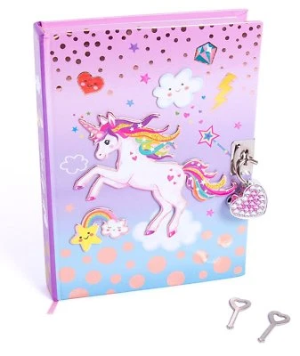 Girls Diary with Lock - 7" Unicorn Kids Secret Diary Journal with Two Keys - Image 1 of 4