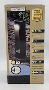 Moonrays 91658 Grand Bollard Solar Powered LED Path Light, 4pk, Black Finish - Picture 1 of 3