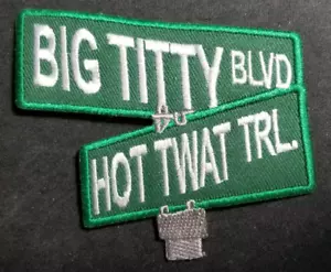 Big Titty BLVD Hot Twat TRL. Embroidered Patch worldwide shipping approx 3x3.5" - Picture 1 of 2