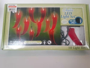 ⭐Chilis Led String Light Set, 10 Chili Pepper Lights Indoor Outdoor Christmas P3 - Picture 1 of 4