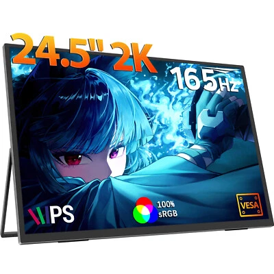 24.5" Portable Monitor for Xbox Series S 165Hz 2K 2560x1400 IPS Gaming Monitor - Image 1 of 4