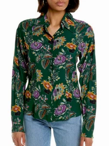 Camisa Equipment Bailey Floral Manga Larga Eden Multi Nueva con Etiquetas $275 - Imagen 1 de 7