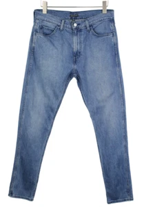 Levi's Line 8 Vaqueros Hombres W32/L32 Ajustado Ajustada Azul Logo Cremallera - Imagen 1 de 12