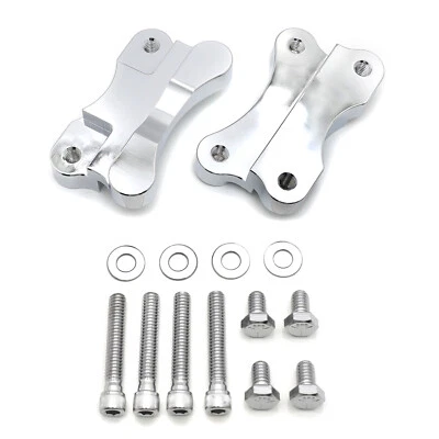 Soporte de montaje adaptador de guardabarros a horquilla cromado para Harley FLST 86-14 con rueda de 21" Foto 1 de 4