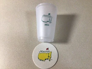 2024 THE MASTERS AUGUSTA NATIONAL BEVERAGE GOLF CUP & COASTER NEW - Picture 1 of 4