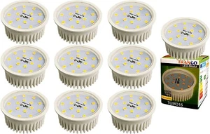 10er Pack 5 Watt LED Modul Lampe 230V nur 30mm Einbautiefe 3000K Trango MO15-10 - Bild 1 von 5