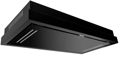 Dunstabzugshaube 120 cm Gurari GCH C 343 BL Deckenhaube Schwarz Glas