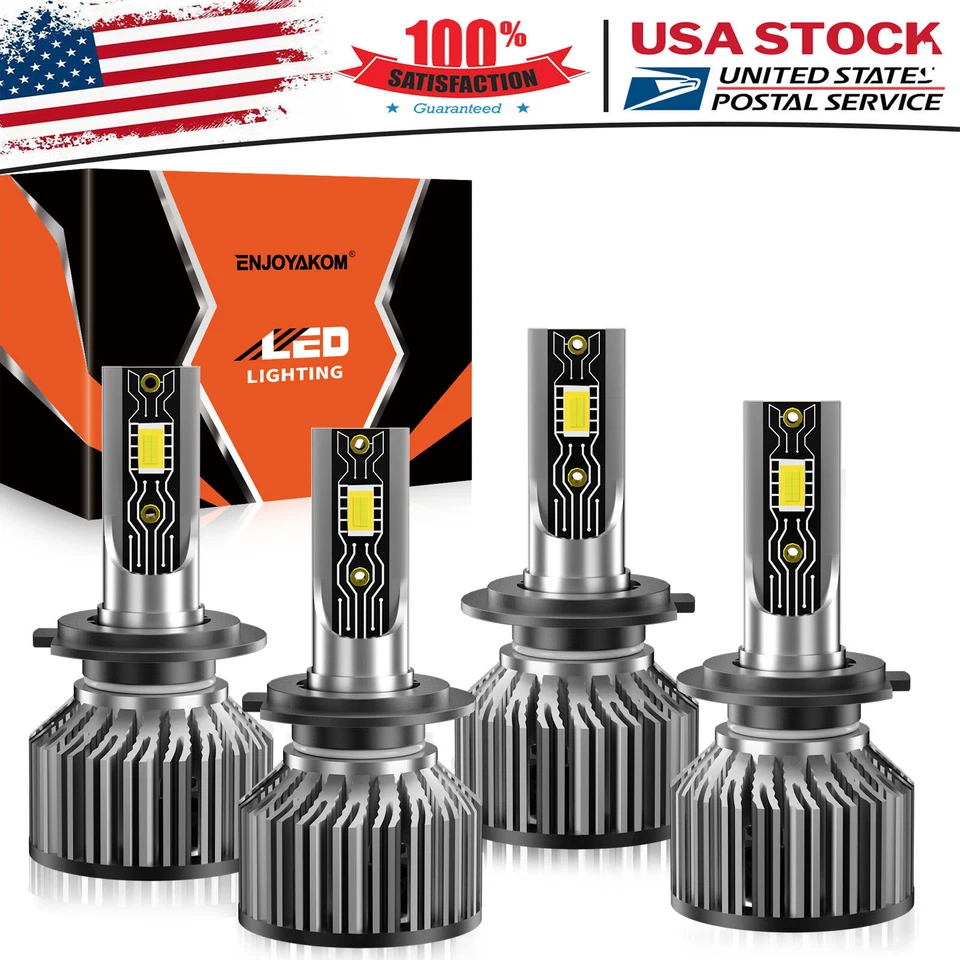 Combo de bombilla de faro LED 6500K blanco de haz alto bajo para Buick Regal TourX 2018-2018 Foto 1 de 4