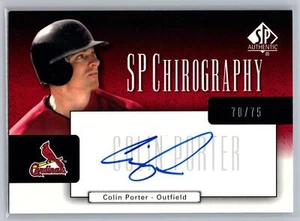 2004 SP Authentic Colin Porter SP Chirography #/75 #CA-CP AUTO - Picture 1 of 2