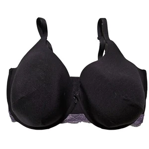 Adore Me NWT Lightly Lined Bra Women's Size 38G Black w/ Purple Lace - Picture 1 of 6