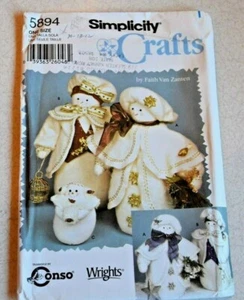 2002 #5894 sin cortar Simplicity Snow People abrigo corporal capa patrón de Navidad Zanten - Imagen 1 de 5