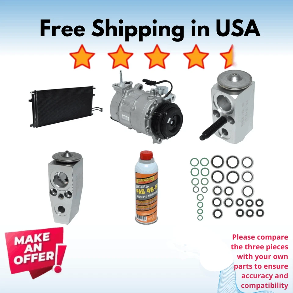 Compressor, Condenser & Valve A/C Fit Cadillac Escalade 2017-2020 — 第 1/1 张图片