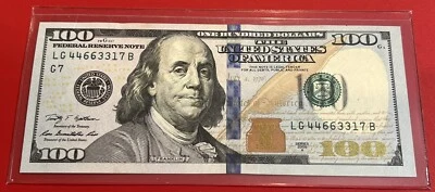 $100 Dollar Bill - Fancy Serial Number 2009 A, 3 Pairs LG44663317B - Image 1 of 2