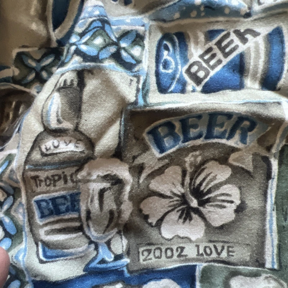 Camisa Hawaiana De Colección Para Hombre Grande Gris Campia Moda Rayón Cerveza AOP y2k's Foto 1 de 4