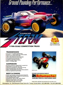 Schumacher Storm RC Rennwagen Vintage Druck Ad 1992 Wandkunst Dekor - Bild 1 von 1