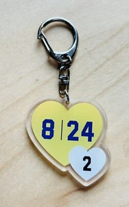 Kobe Gigi Bryant Heart Acrylic Keychain Black Mamba Basketball Double Sided - Picture 1 of 3