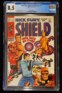 1969 Marvel Nick Fury, Agent of S.H.I.E.L.D. #12 CGC 8.5 White Pages. - Picture 1 of 6