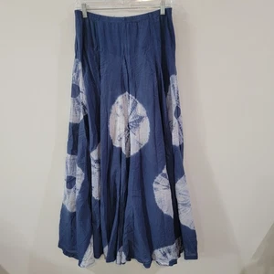 Womens Maxi Skirt Size Medium Tie Dye Blue Hippie Boho Indie - Picture 1 of 8
