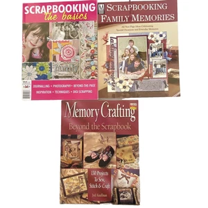 Scrapbooking Memory Makers 3 Book Bundle Family Ideas Beginner Guide Collection - Picture 1 of 12